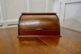 French Arts And Crafts Oak Stationary Box With Tambour photo Home Decor