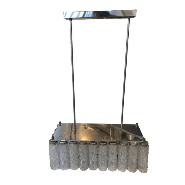 Italian Glass Tubes Chandelier By Venini, Italy, Circa 1960 photo furniture