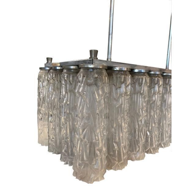 Italian Glass Tubes Chandelier By Venini, Italy, Circa 1960 photo vinterior