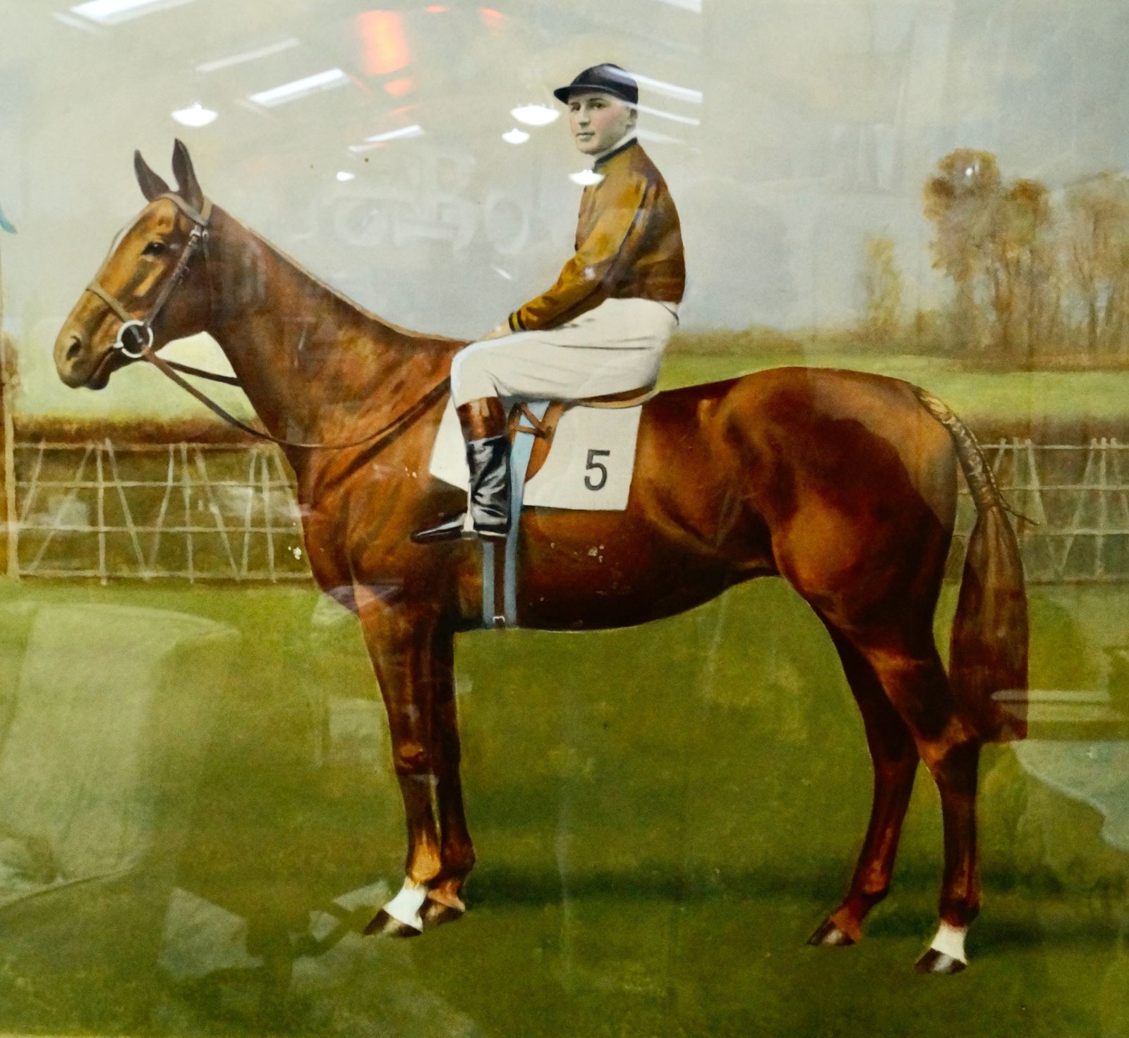 Oak Framed Sandown Park Imperial Cup Painted Print photo for sale