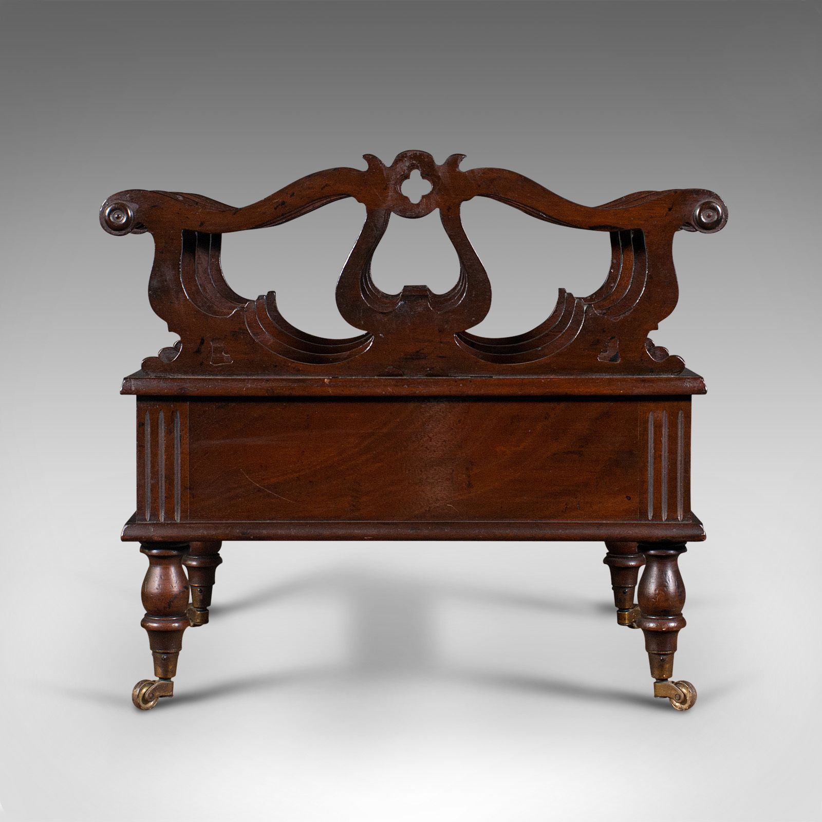 Antique Canterbury Stand, English, Magazine, Newspaper Rack, C.1900 photo for sale