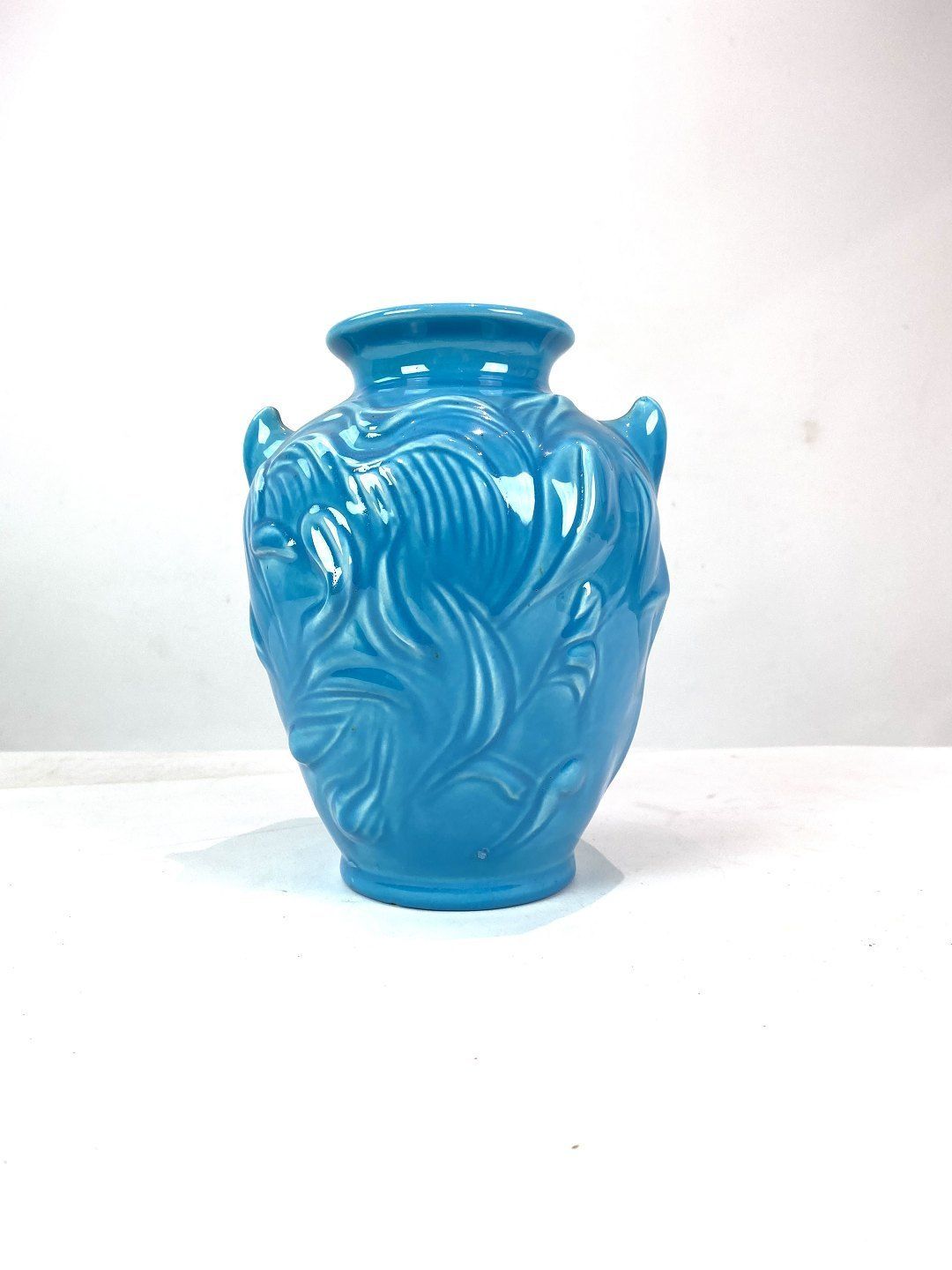 Ceramic Vase With Light Blue Glaze Of Knapstrub Ceramics From 1960s photo furniture