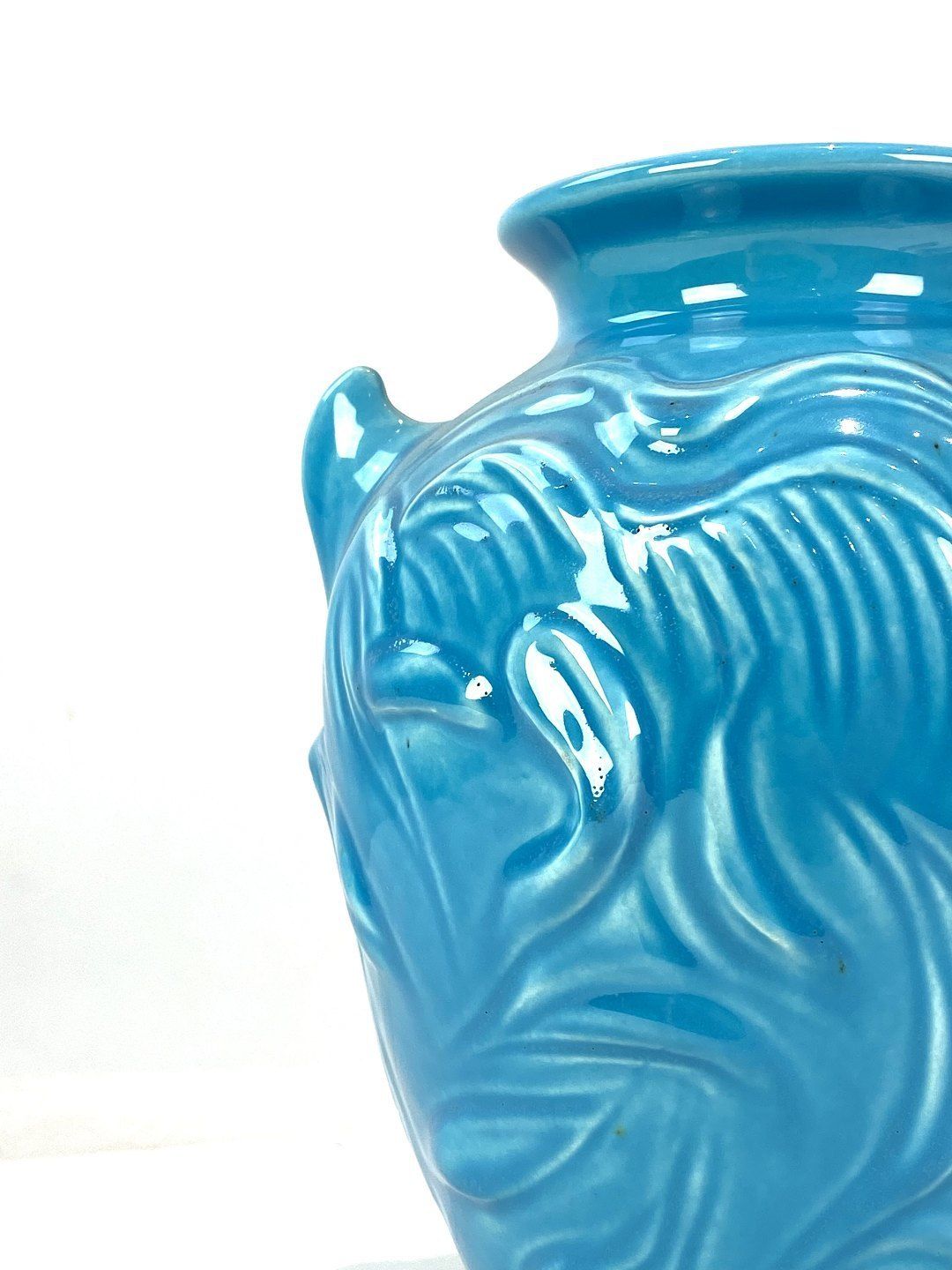 Ceramic Vase With Light Blue Glaze Of Knapstrub Ceramics From 1960s photo Home Decor