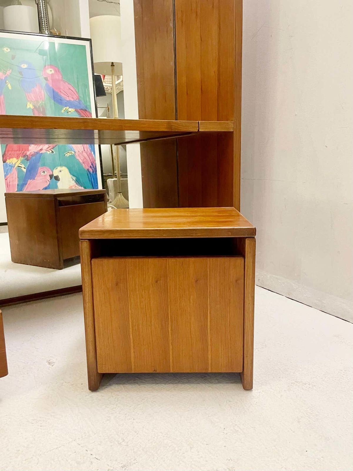 Mid Century Wooden Dressing Table   Italy 1950s photo vintage