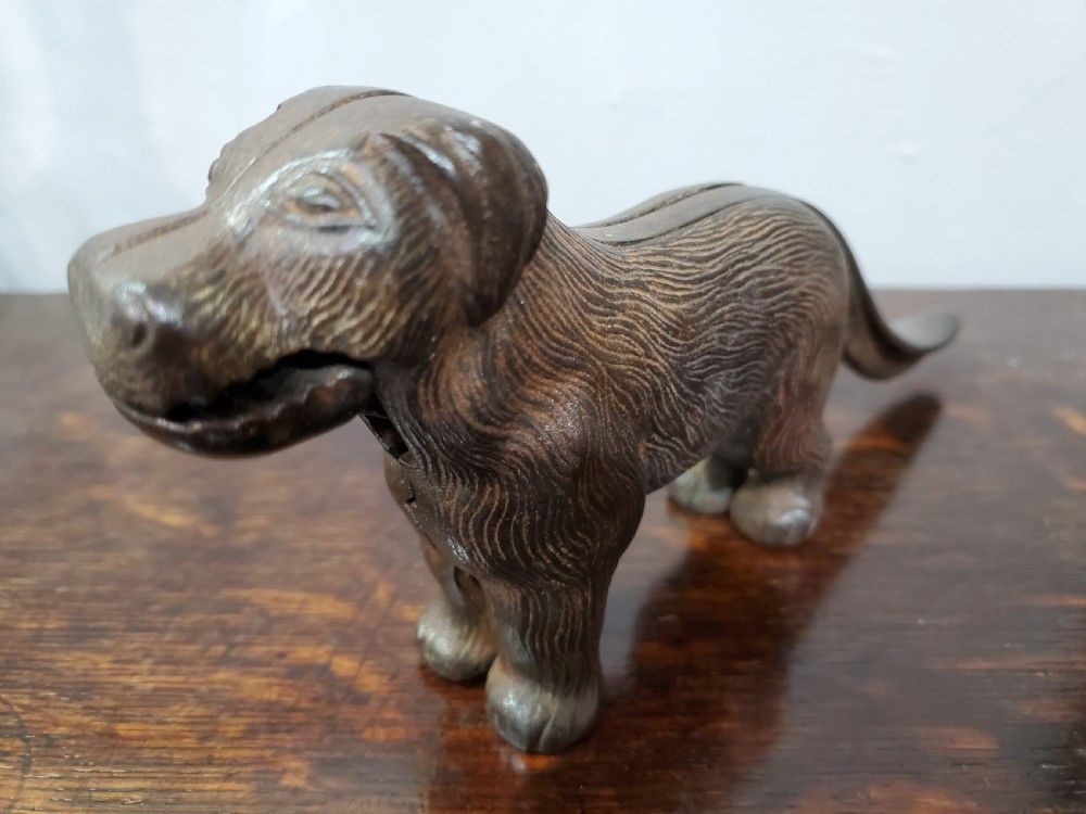 Victorian Cast Metal Nutcracker Dog C1880 photo furniture