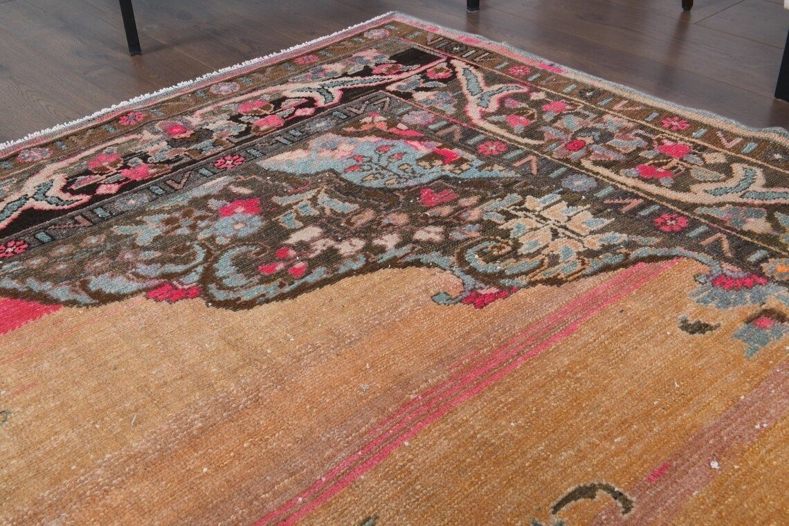 photo for sale Vintage Turkish Large Area Rug Oushak Handmade Wool Farmhouse Decor One Of A Kind Turkish Carpet Made In Turkey Alfombra