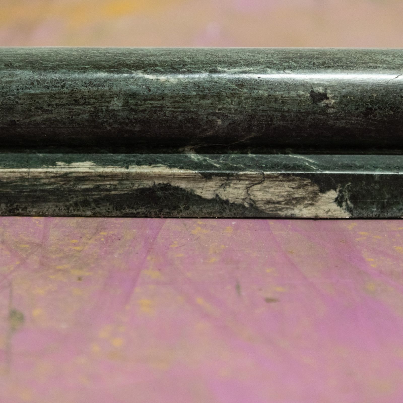 Antique Green Marble Fireplace Fender | Verde Antico Curb Fender photo vinterior