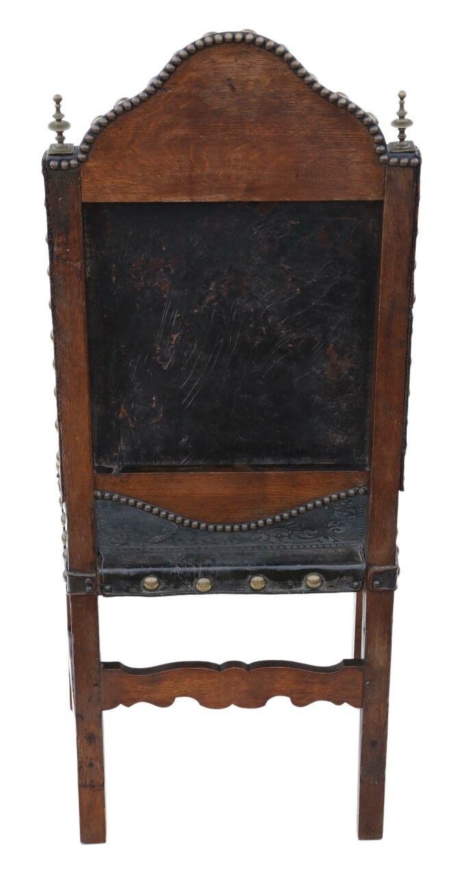 Early 18th Century Portuguese Oak And Leather Chair photo buy