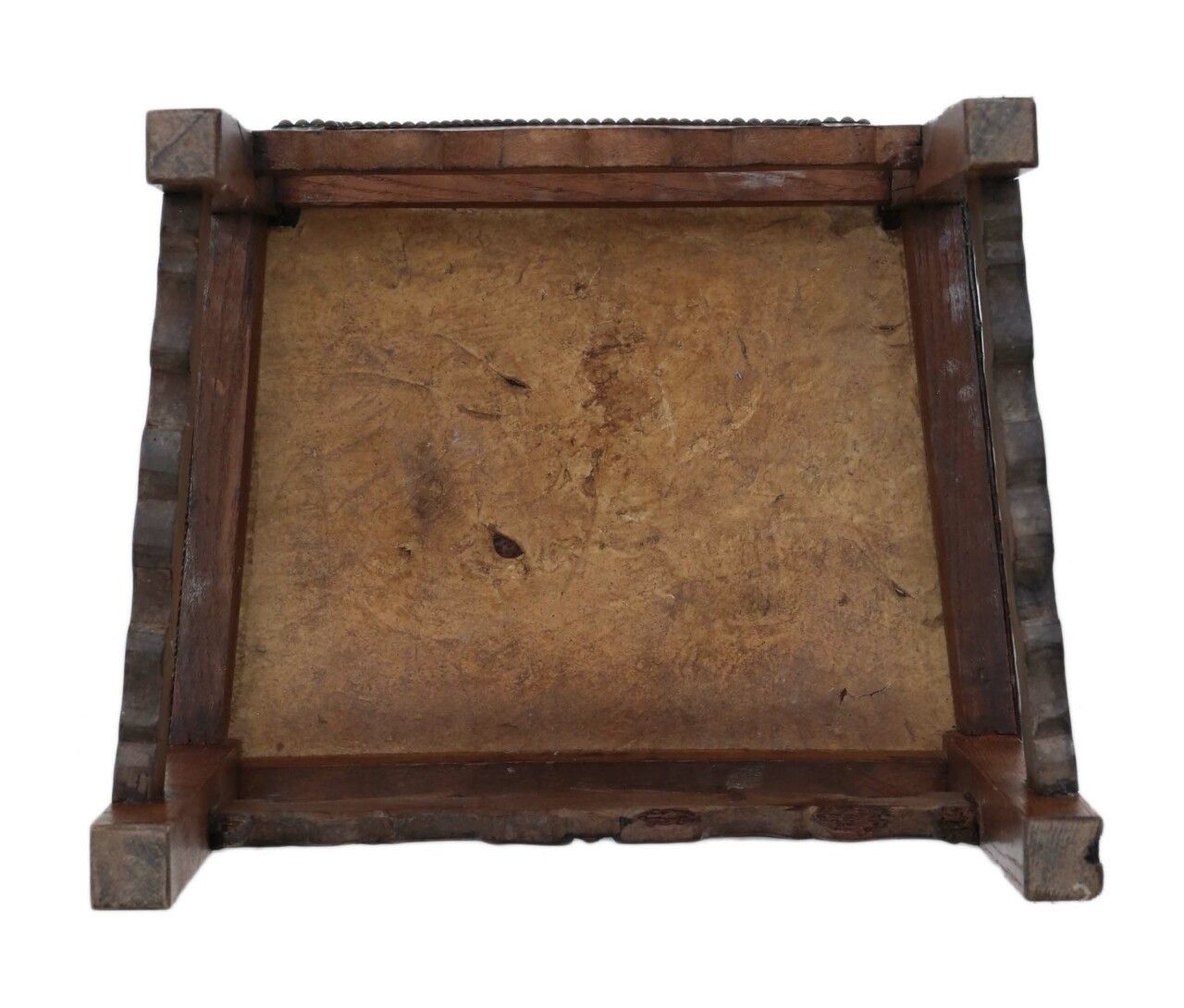 Early 18th Century Portuguese Oak And Leather Chair photo vintage