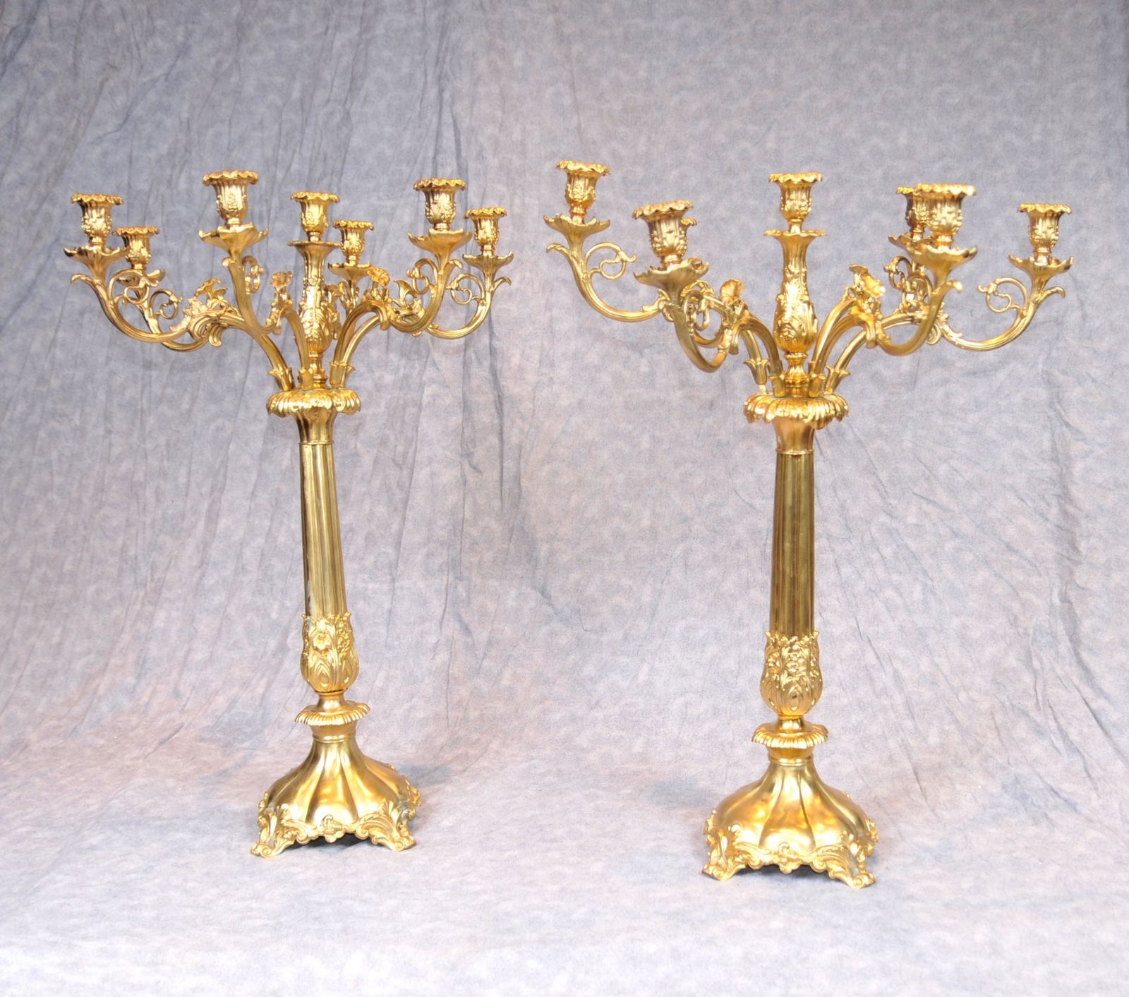 Pair Candelabras   Gilt Antique Gilt Classic Candelabrum Paul Storr photo furniture