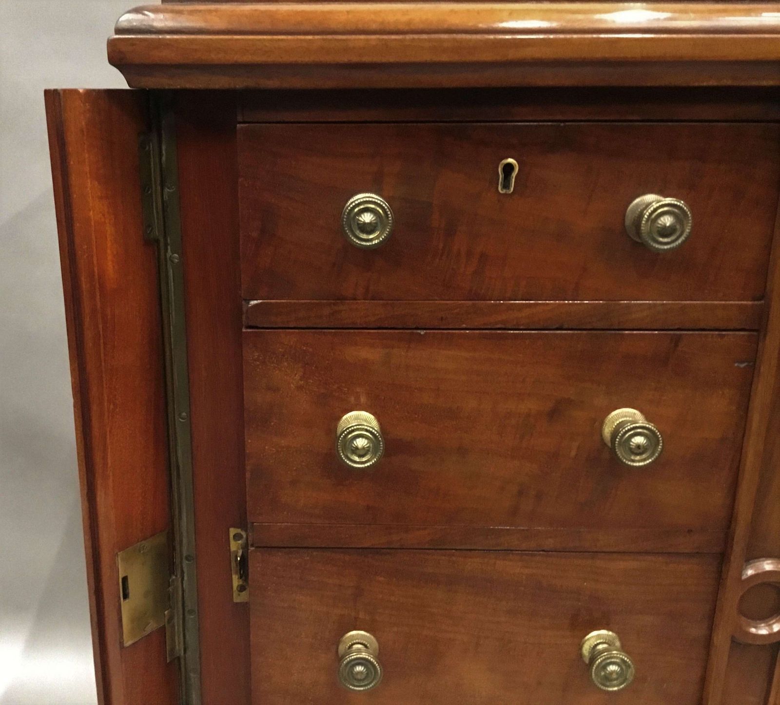 photo for sale Regency Pair Of Mahogany Wellington Chests / Bedside Cabinets