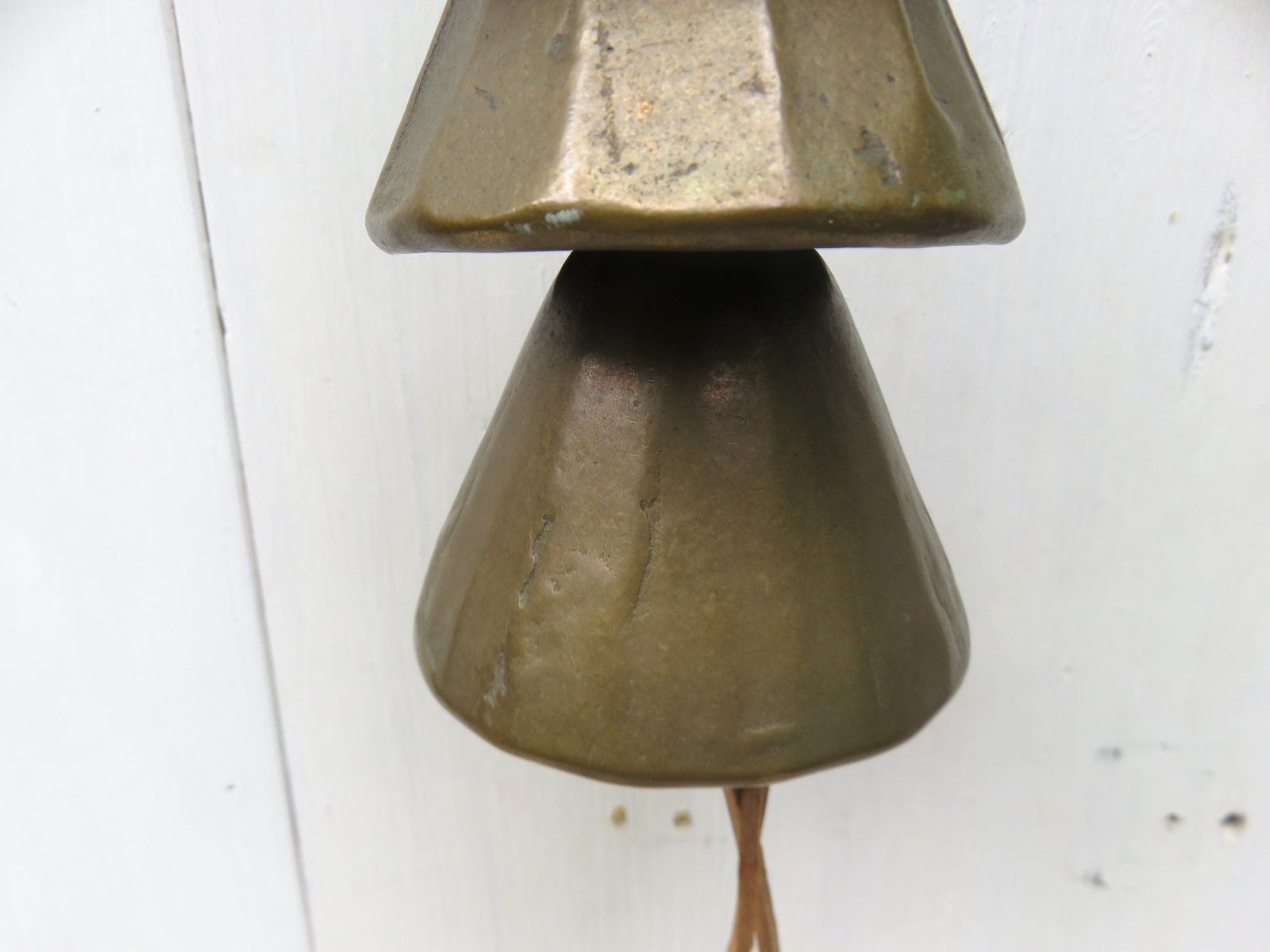 Bronze & Leather Door Bell, 1970s photo buy