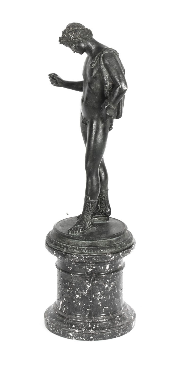 Antique Grand Tour Patinated Bronze Figure Of Of Narcissus 1870 19th C photo Art