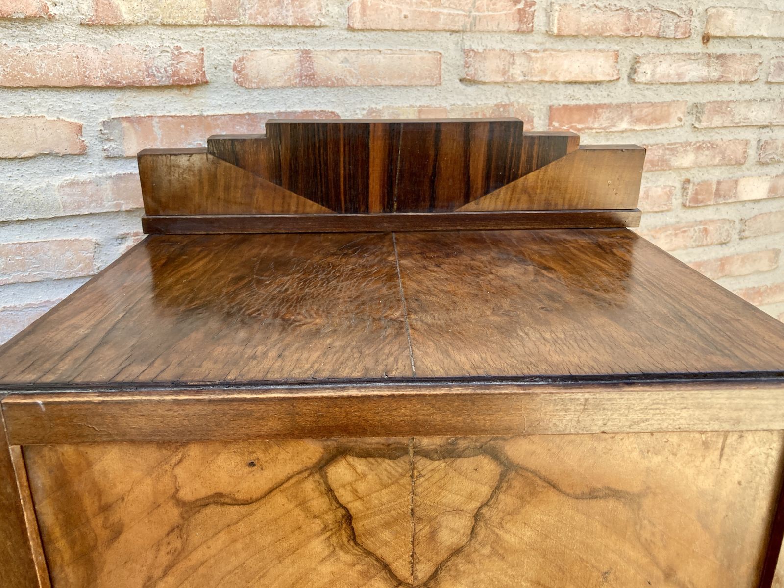 Furniture Art Deco Side Cabinets Or Nightstands With One Drawer, 1930s, Set Of 2 photo