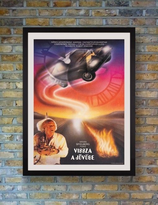 "Back To The Future" Original Vintage Film Poster, Hungarian, 1987 photo furniture
