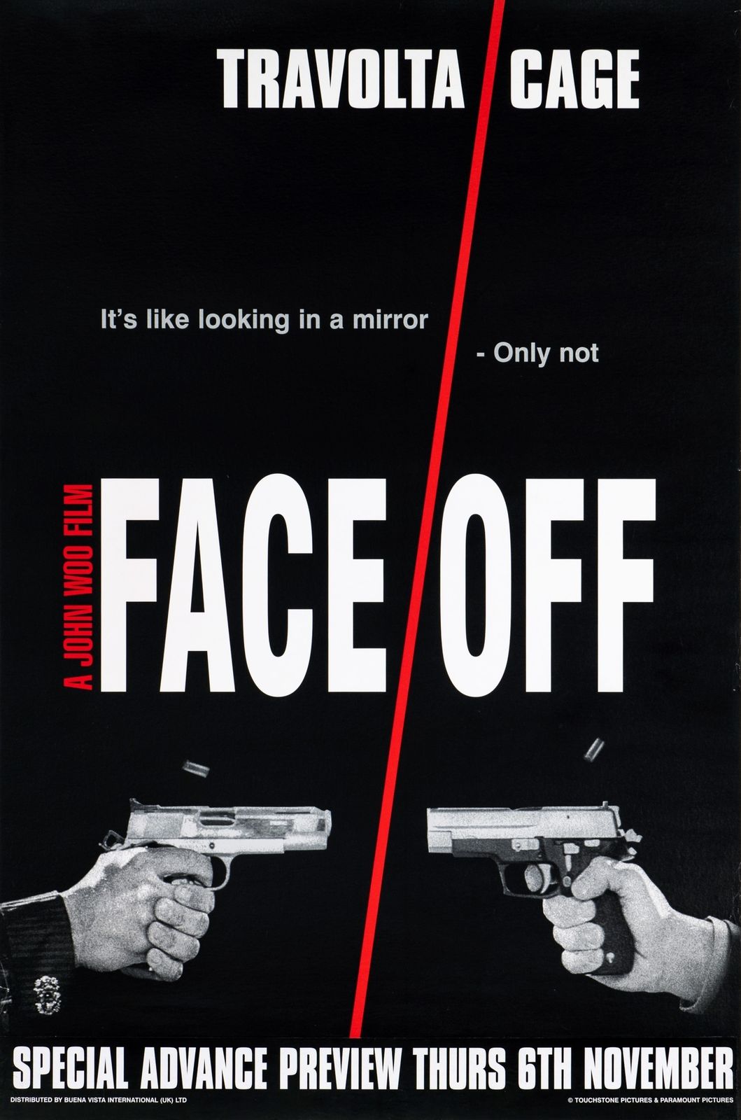 'Face/Off' Original British Double Crown Film Poster, 1997