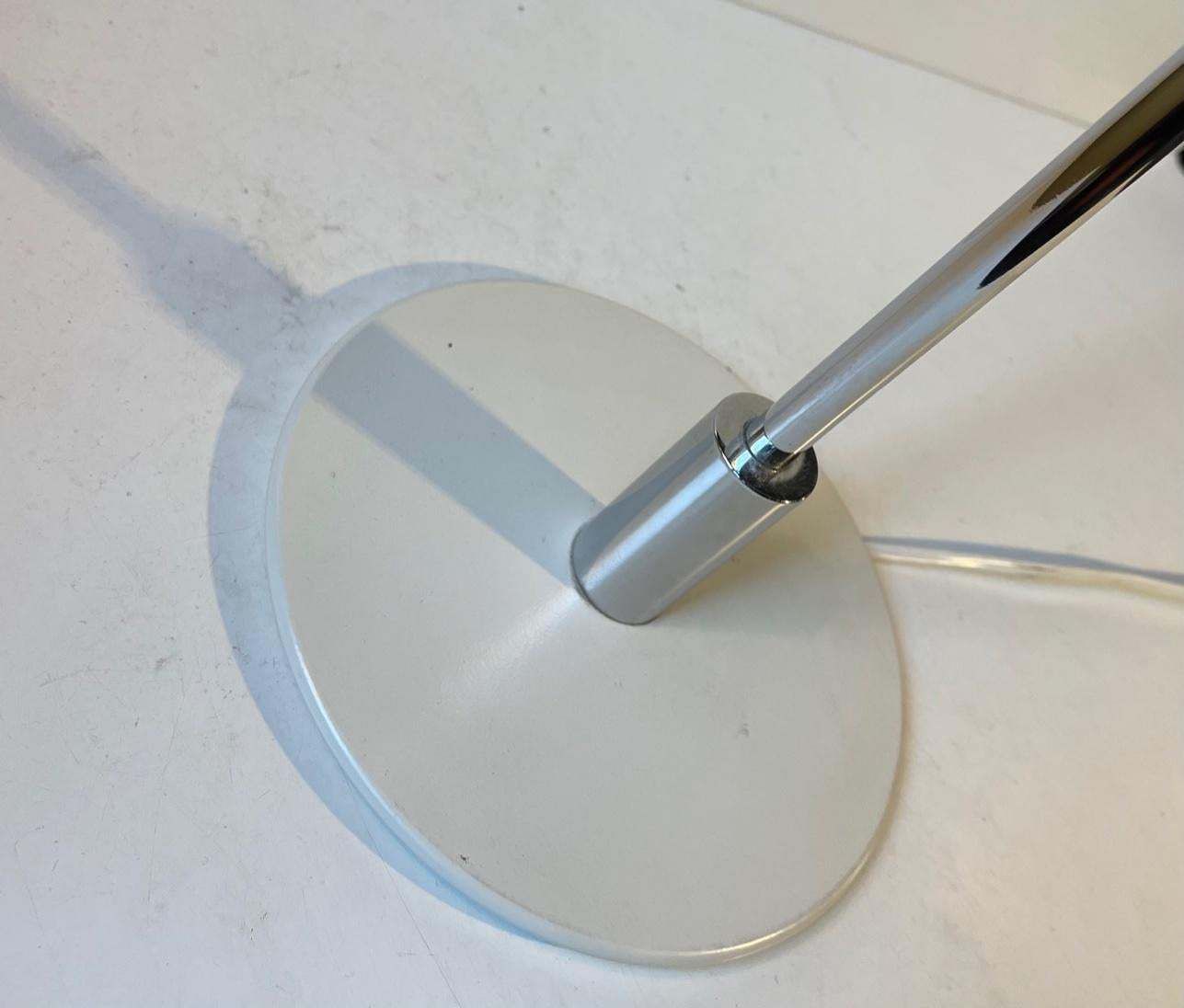 White Flamingo Minimalist Desk Lamp By Jørgen Møller For Royal Copenhagen photo vinterior
