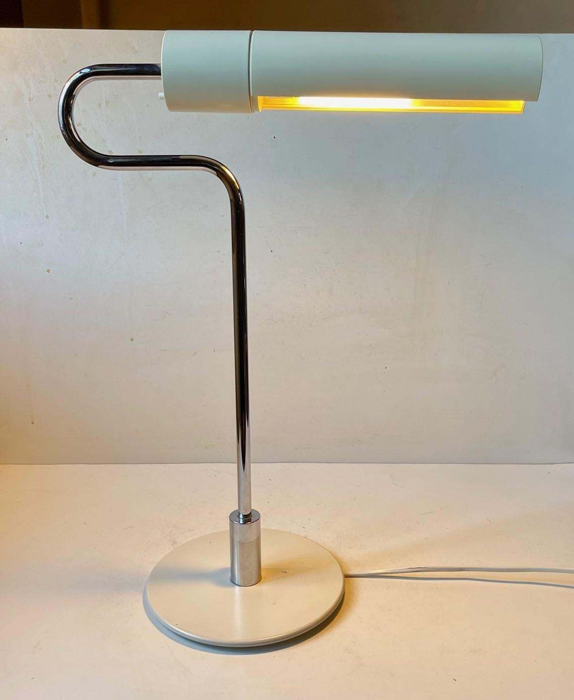 photo furniture White Flamingo Minimalist Desk Lamp By Jørgen Møller For Royal Copenhagen