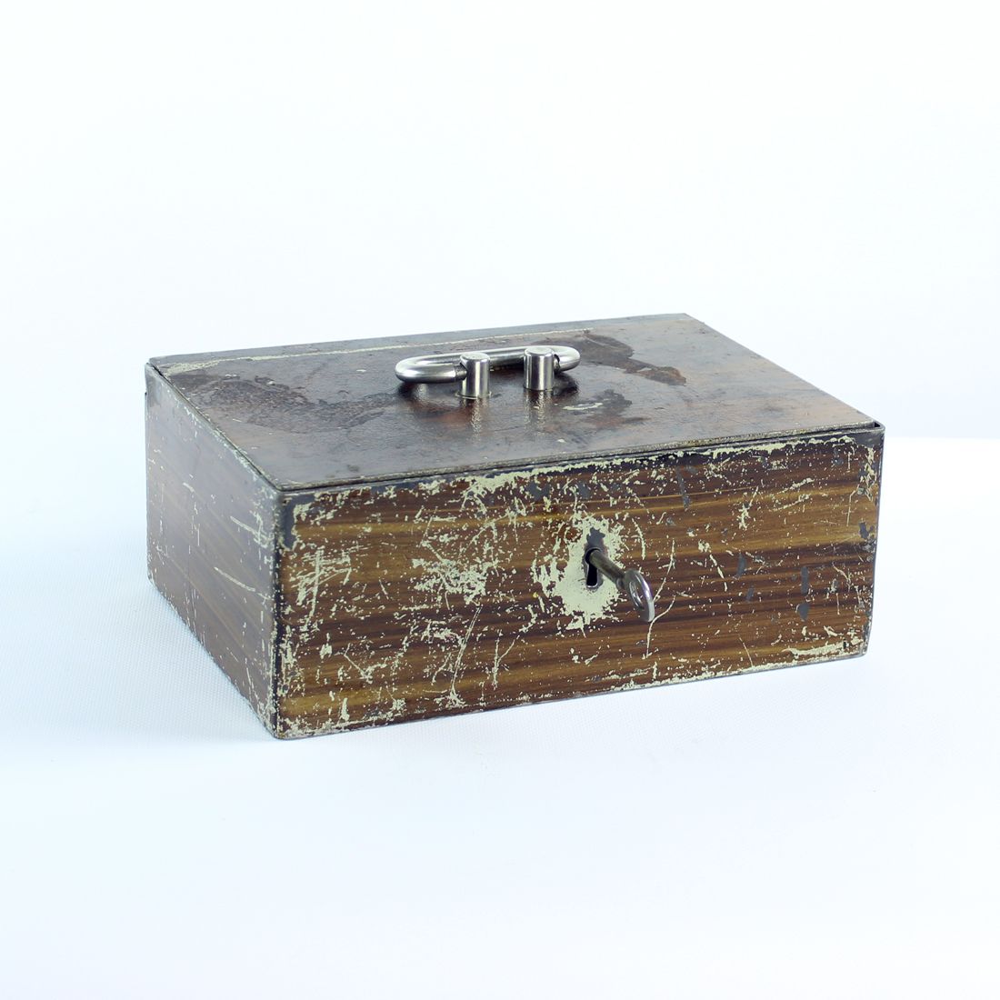 Vintage Safe Deposit Box, Czechoslovakia 1930s photo vinterior