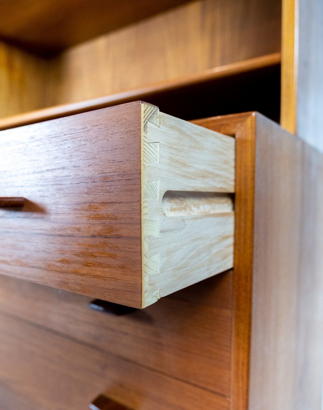 Bookcase With Four Large Teak Drawers Designed By Hans J. Wegner From The 1960s. photo for sale