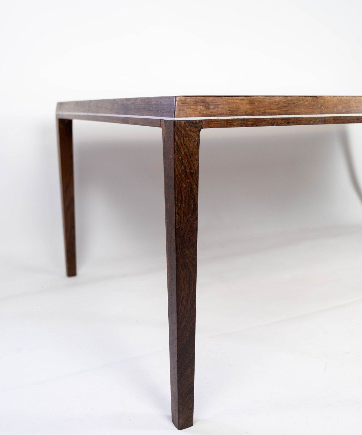 Coffee Table In Rosewood With Tiles, Designed By Johannes Andersen And Manufactured By Silkeborg Møbelfabrik From The 1960s. photo vinterior