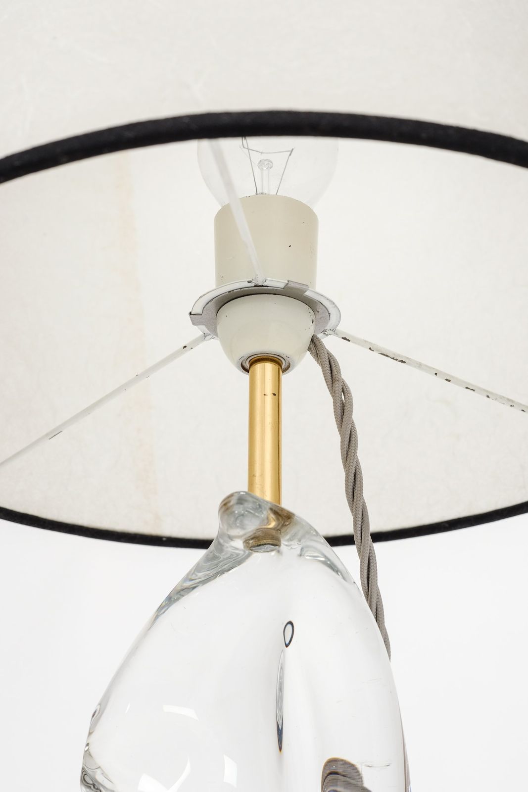 Charles Schneider, Large Crystal Glass Lamp, Paris, 60s photo vinterior