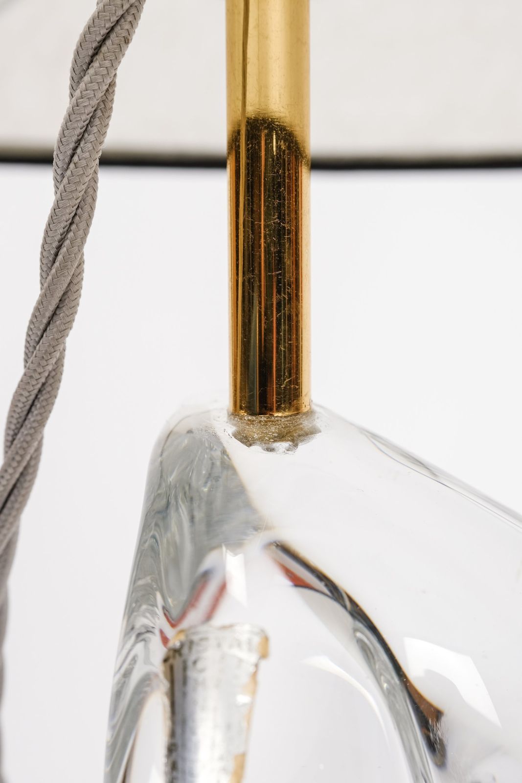 Charles Schneider, Large Crystal Glass Lamp, Paris, 60s photo buy