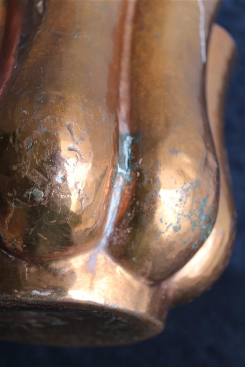 Rare Italian Vase 1930 Embossed Copper Gio Ponti For Nino Ferrari Attributed photo Home Decor