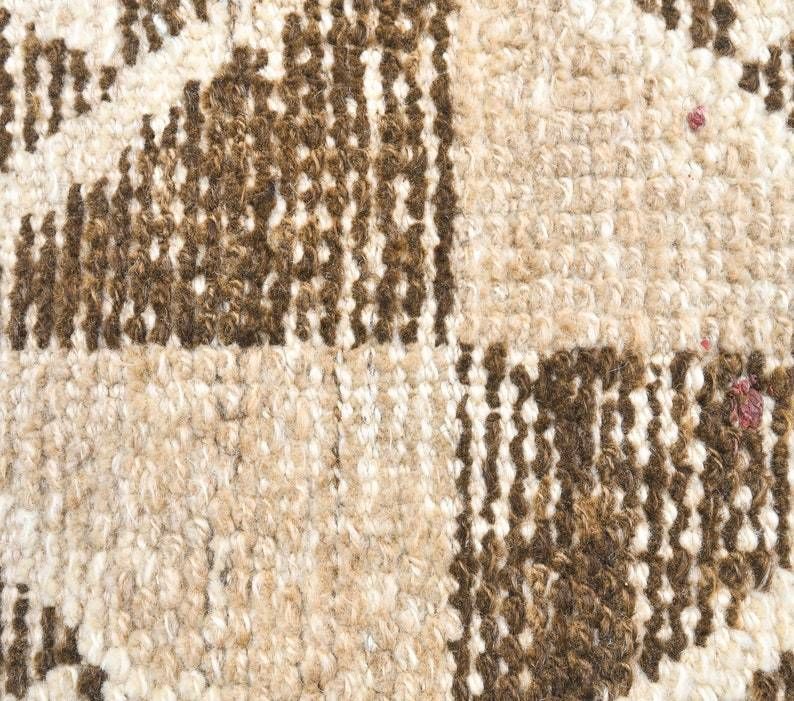 Turkish Vintage Handmade Wool Runner Rug Geometric Hallway Farmhouse Decor One Of A Kind  Anatolia photo 506.0