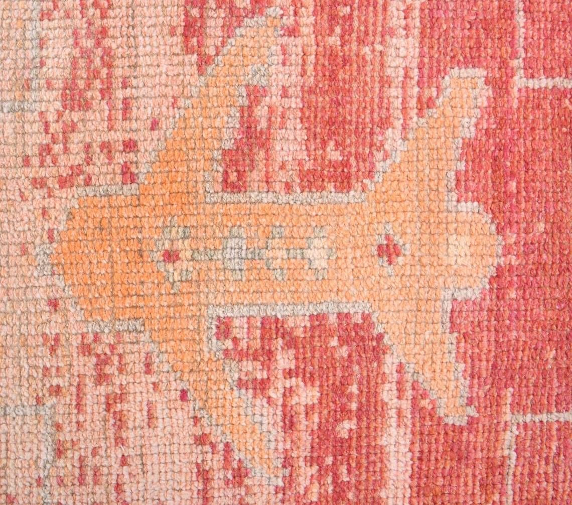 Turkish Antique Runner Oushak Handmade Wool Runner Rug Oriental Orange Hallway Rugs Farmhouse Decor One Of A Kind Anatolian photo for sale