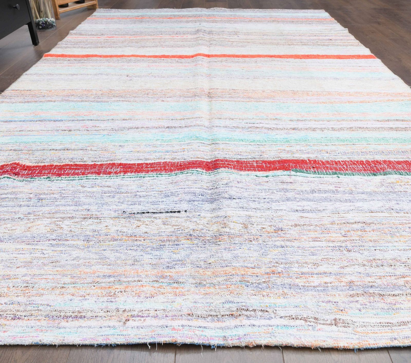 Turkish Kilim Area Rug, Oushak Handmade Wool Rug, Flatweave Rugs, Farmhouse Decor, One Of A Kind, Bohemian, Made In Anatolia photo furniture