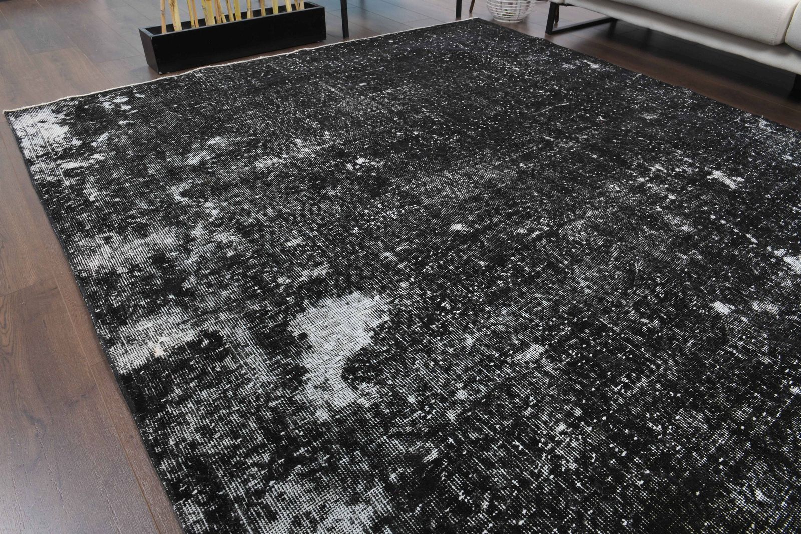 Black Turkish Vintage Rug, Oushak Handmade Wool Rug, Overdyed Area Rugs, Farmhouse Decor, One Of A Kind, Anatolia, Ethnic Carpet photo buy