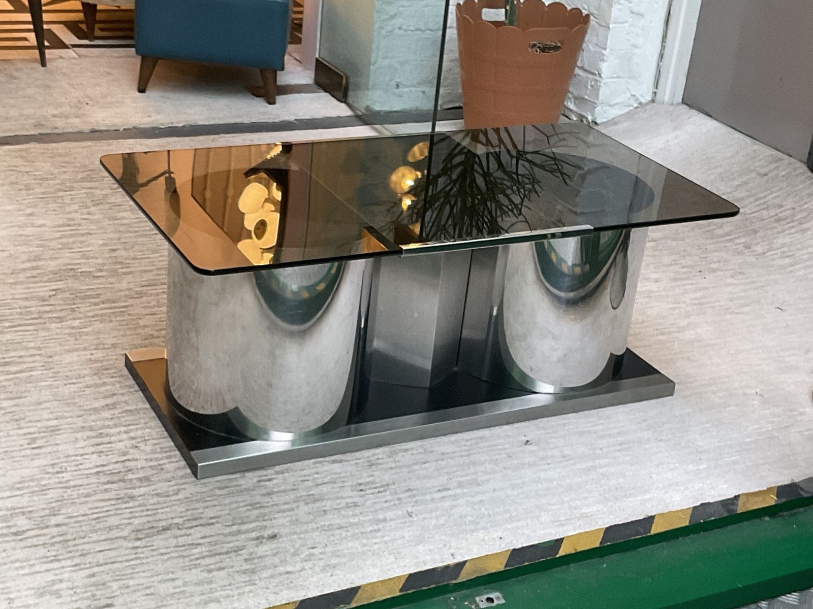 1970’s Italian Steel And Glass Coffee Table By Stildomus photo 2000.0