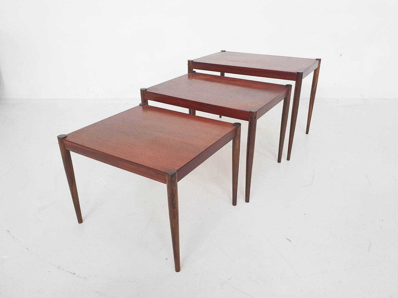 Mid Century Houten Nesttafels, Nederland, Ca. Jaren 1950