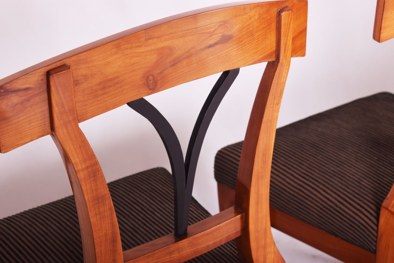 Pair Of 19th Century Biedermeier Dining Chairs Made In 1930s Czechia. photo furniture