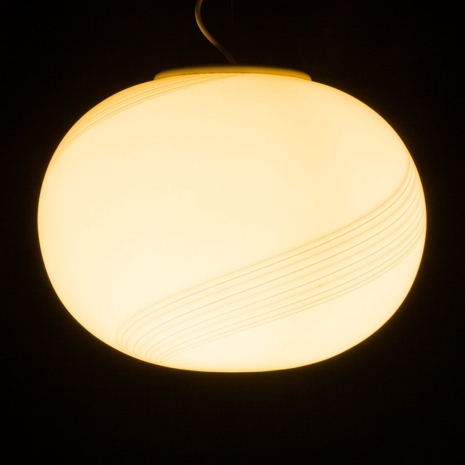photo furniture Italian Murano Glass Sphere Pendant Lamp In The Style Of Venini, 1970s