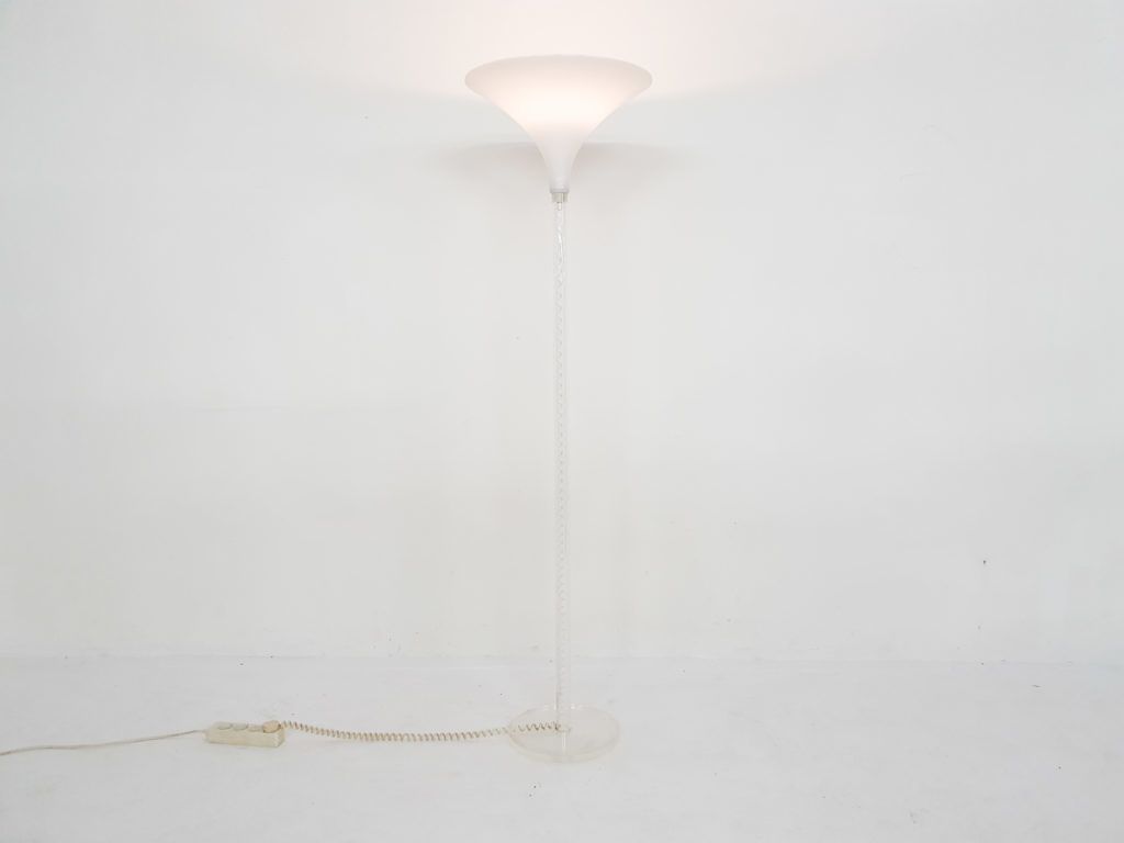White Plexi Floor Light By Harco Loor, The Netherlands photo furniture