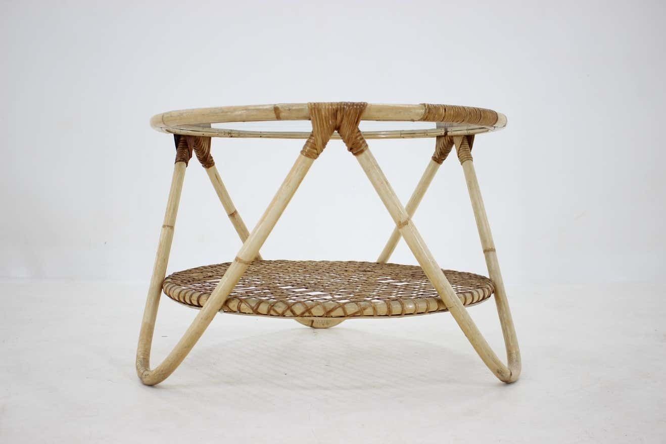 Set Of Garden Or Interior Rattan Table And Three Armchairs By Alan Fuchs   1970s photo buy