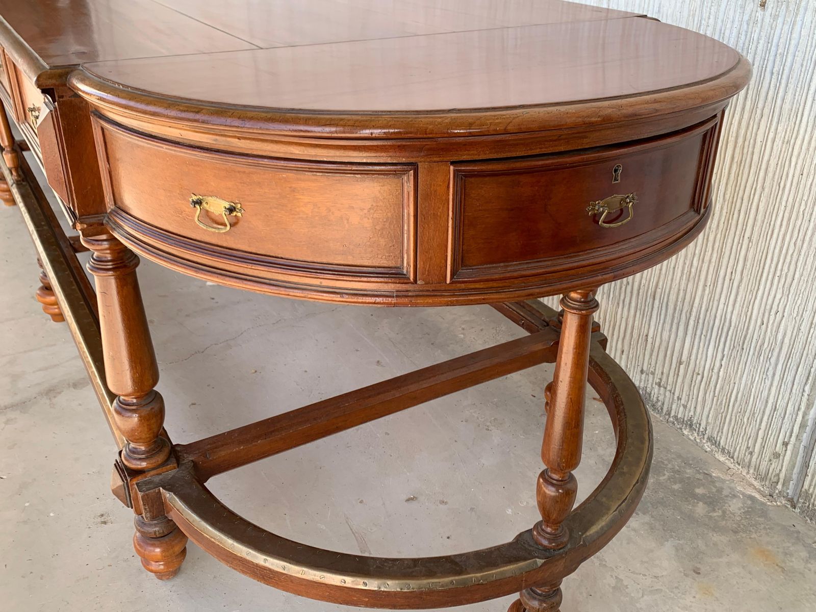 12 Foot Oval Center Table With Drawers In Both Sides, 20th Century photo vintage