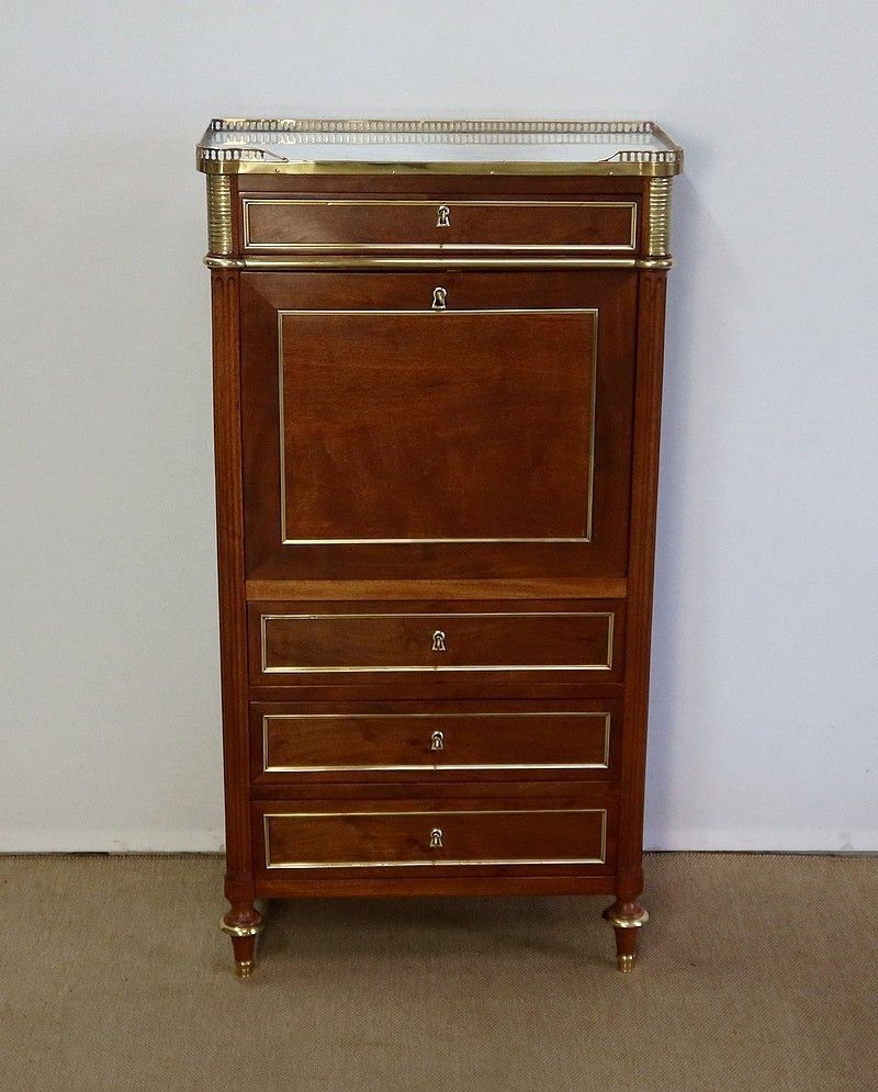 Small Lady's Secretary In Mahogany, Louis XVI   Xviiith photo 4717.4