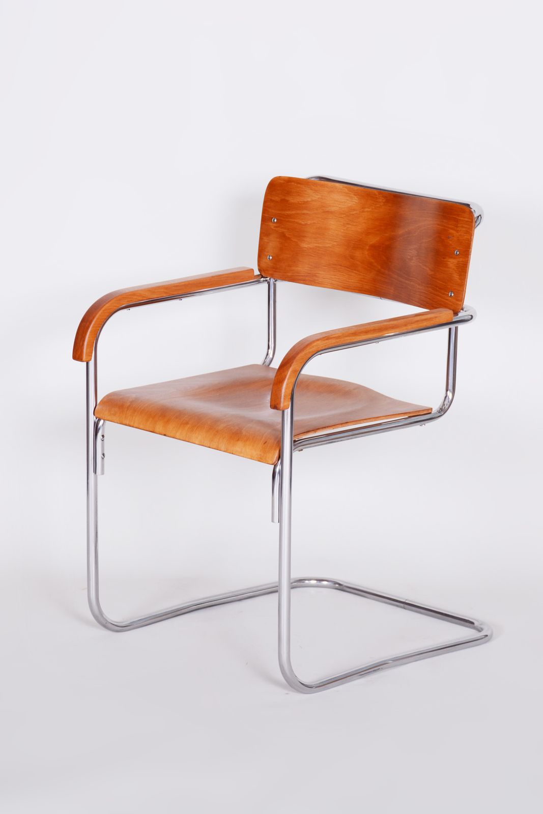 photo for sale Pair Of Mucke Melder Bauhaus Armchairs Made In 1930s Czechia. Restored.