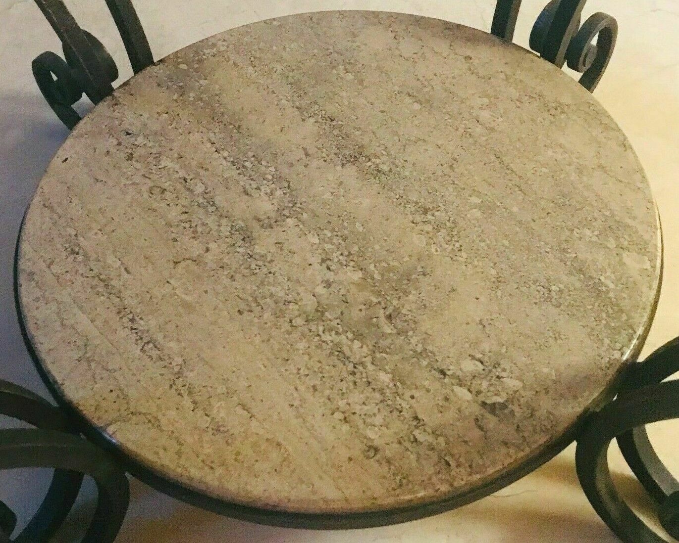 Art Deco Wrought Iron Coffee Table With Marble Top 20th Century photo Furniture