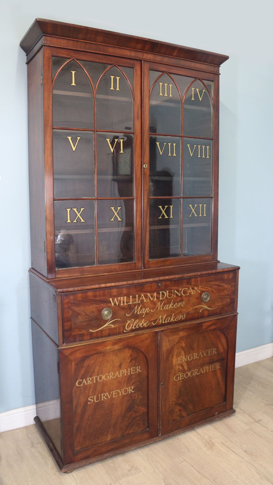 A Wonderful Late Georgian Totally Imposing Mahogany Secretaire Bookcase Cabinet. photo 2495.0