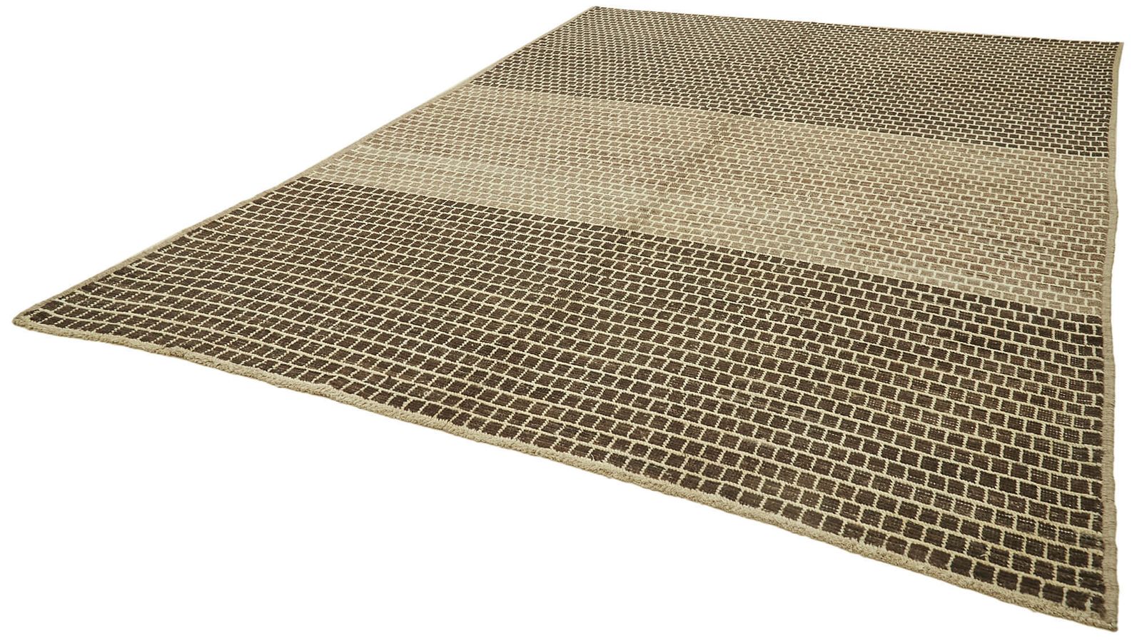 One Of A Kind Handmade 2000s 272 Cm X 382 Cm Brown Moroccan Rug photo for sale