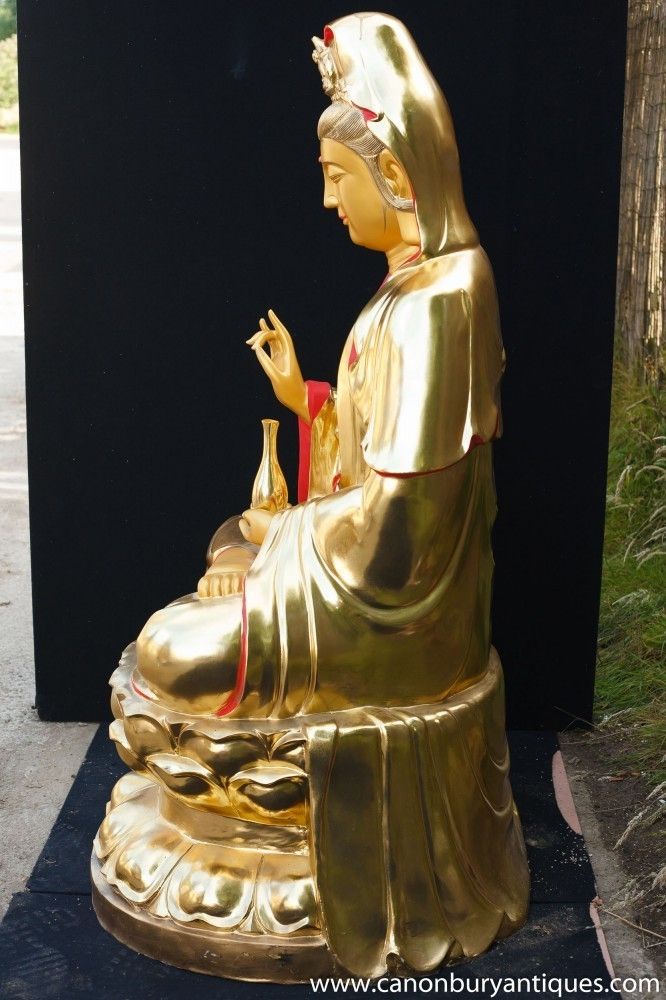 Big Bronze Nepalese Buddha Statue Shakyamuni Buddhist Art Garden Buddhism photo vinterior