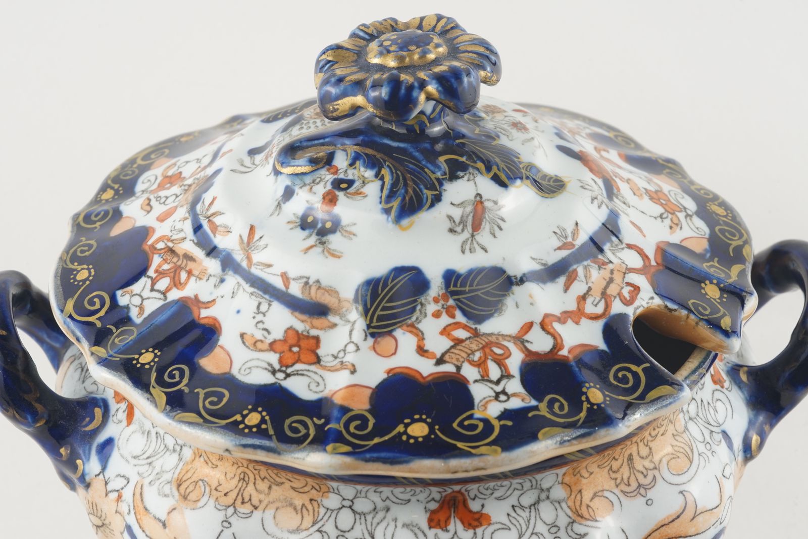 Very Early Mason's Ironstone Sauce Tureen & Lid, Dating To The Early 1800's photo buy