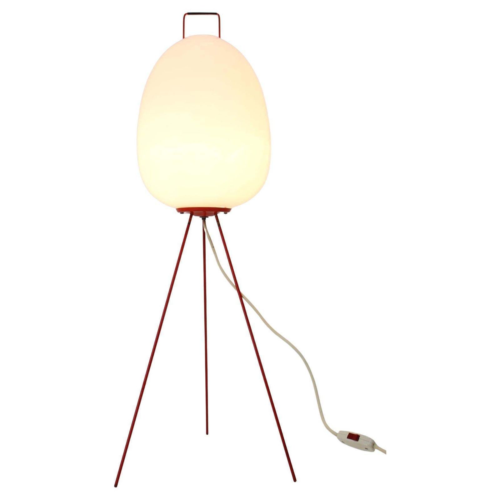 Very Rare Space Age Floor Lamp "Egg" By Josef Hůrka, 1960s