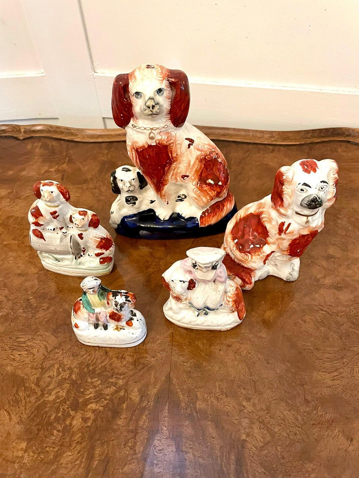 photo furniture Collection Of Unusual Antique Victorian Staffordshire Dogs