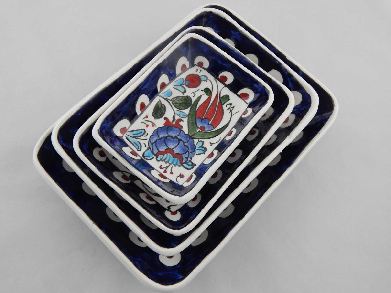 Turkish Ceramic Salad Serving Bowl   Set Of 4 photo furniture