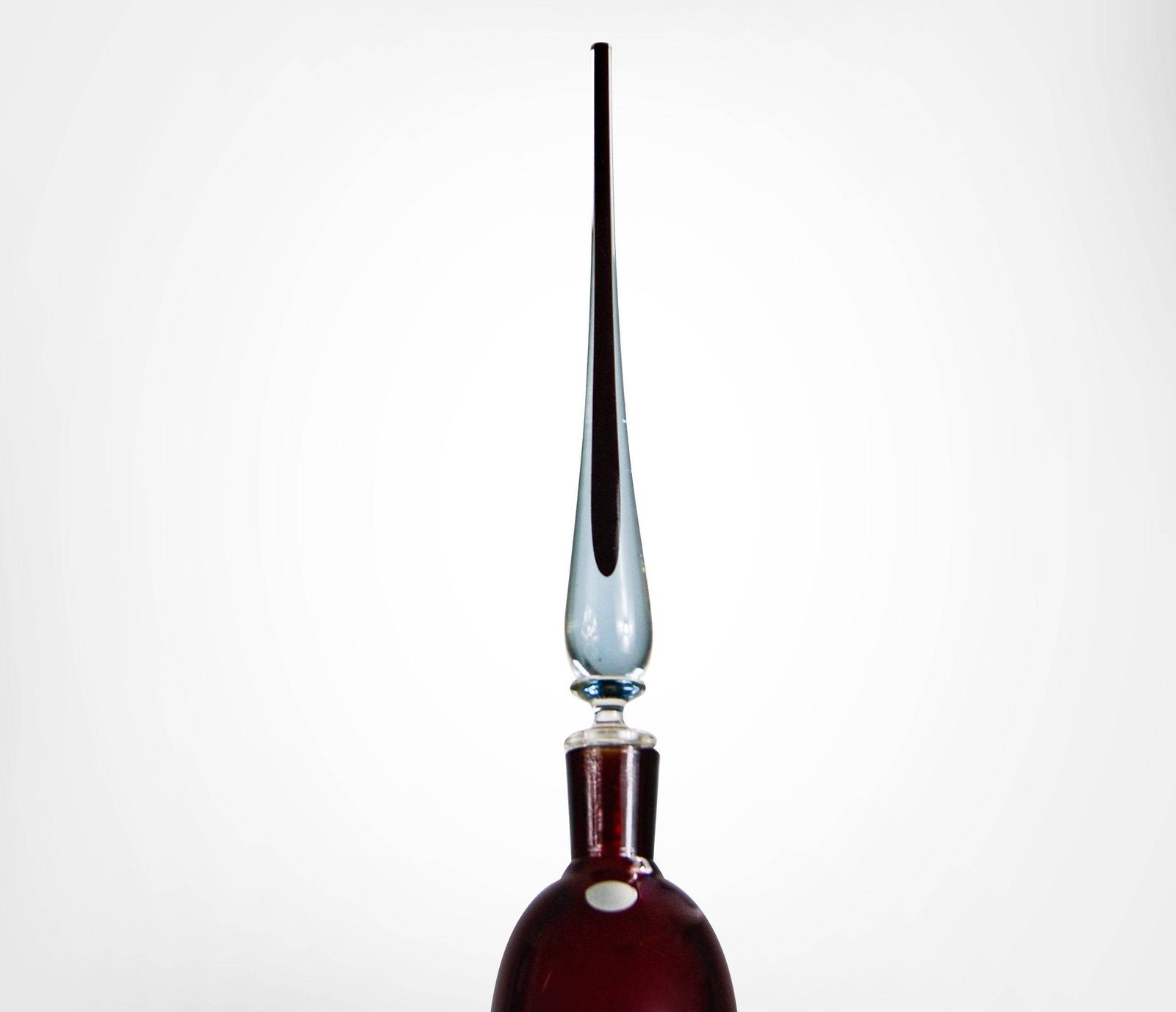 Antonio Da Ros Murano Uranium Glass Tall Stoppered Decanter photo for sale